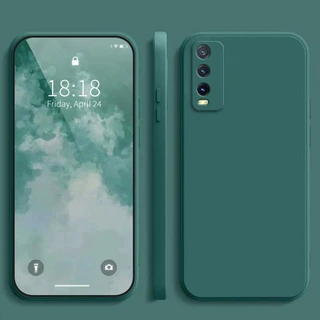เคส Vivo Y20 Y20i Y20S สีทึบ Vivo Y20i Y20S เคสซิลิโคนป้องกันการตกสีธรรมดาเรียบง่าย YT
