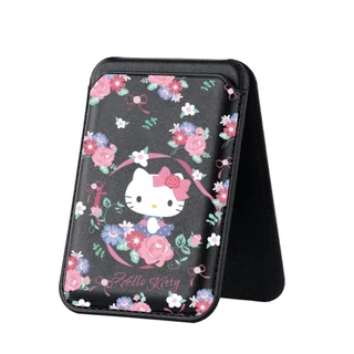 Rose Cat Pattern กระเป๋าสตางค์สําหรับ iPhone 16 15 14 13 12 11 Pro Max Plus Leather Card Phone Holder for Case Pocket Cover