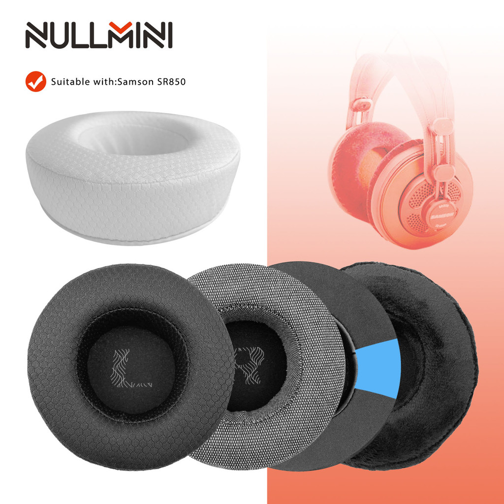 Nullmini เปลี่ยนแผ่นรองหูฟังสําหรับ Samson SR850 หูฟังแผ่นรองหูฟัง Earmuff Cooling Gel Sleeve Cover