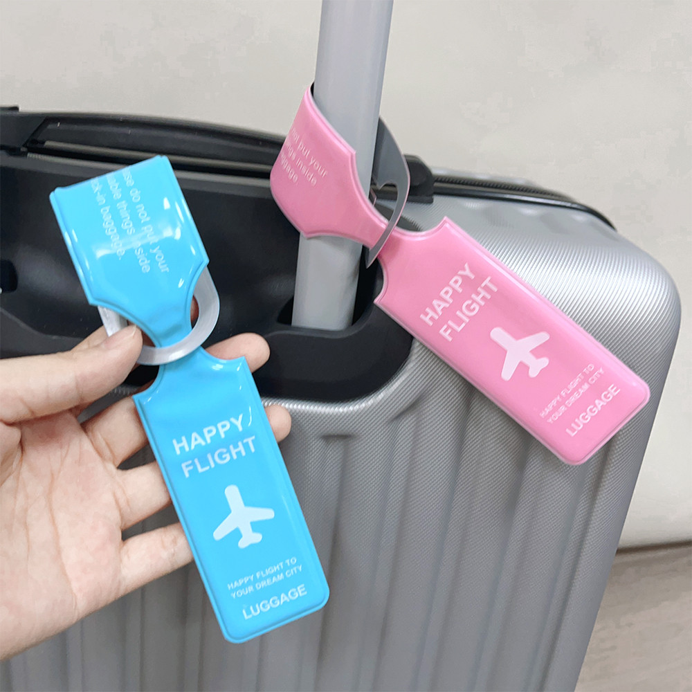 1-5 ชิ้น Anti-Loss PVC Strip แท็กกระเป๋าเดินทาง - Boarding Pass Checked จี้ - กระเป๋าเดินทางแท็กระบุ - ทนทาน หนา สีสันสดใส - อุปกรณ์การเดินทาง