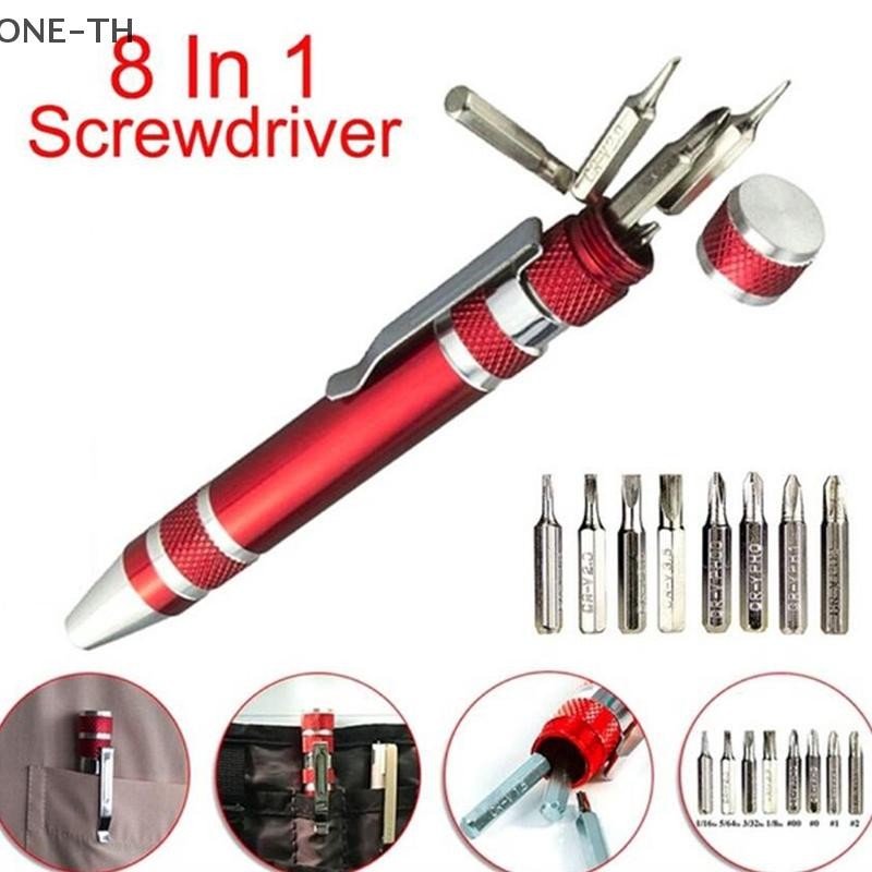 One-th 8 In 1 Pocket Precision Mini ไขควงปากกาซ่อมเครื่องมือมือชุดใหม่