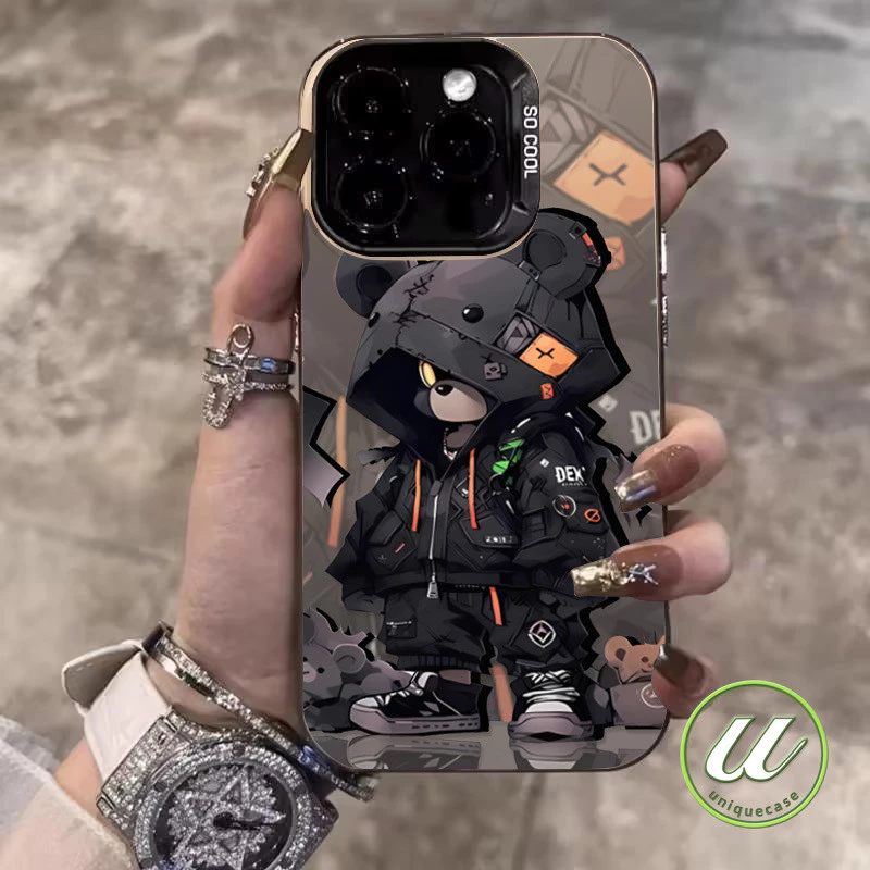 การ์ตูนแฟชั่นหมีความรุนแรงเย็น เคส Realme C53 C71 C75 C55 C20 C35 C51s C67 C25 C12 C21 C20A C17 Note 50 60 C33 C30 C15