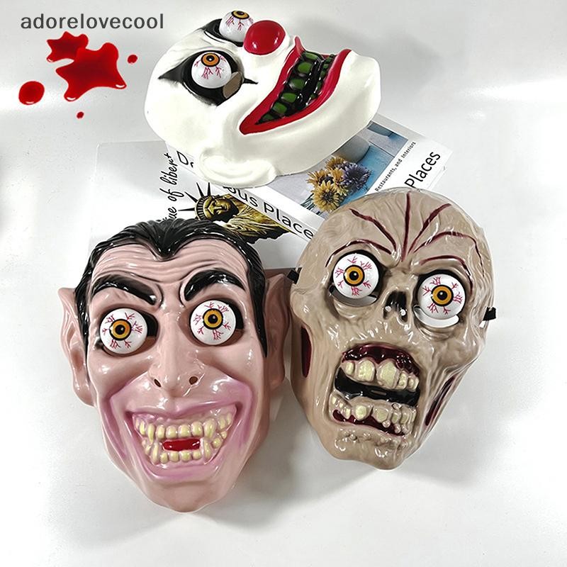 Adth น่ากลัวฮาโลวีนหน้ากากพลาสติกน่ากลัว Mummy Mask Skeleton ตลกแต่งตัวแวมไพร์ Face Demon Mask Martijn