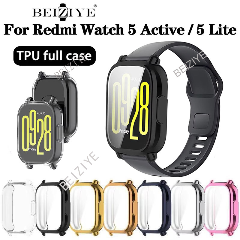เคสซิลิโคนสําหรับ Xiaomi Redmi Watch 5 Lite TPU Protection Shell สําหรับ Redmi Watch 5 Active ฝาครอบป้องกันนาฬิกา Accessoress