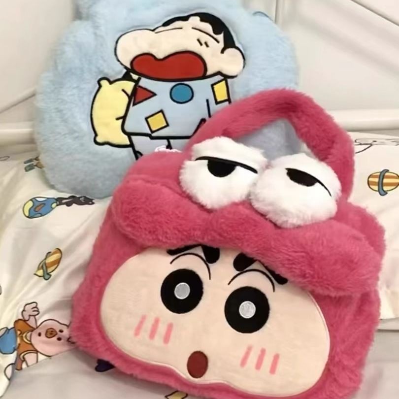 [JPJ] การ์ตูนญี่ปุ่น Crayon Shin-Chan Nap ผ้าห่มขนแกะบาง, ผ้าห่มเครื่องปรับอากาศสํานักงานที่เก็บข้อมูลแบบพกพา