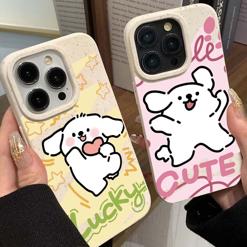 ส่งจากไทย ลูกสุนัขเต้นรำน่ารัก iPhone 16 15 11 13 14 12 Pro Max 7Plus X Xr Xs Max Waterproof Phone Case