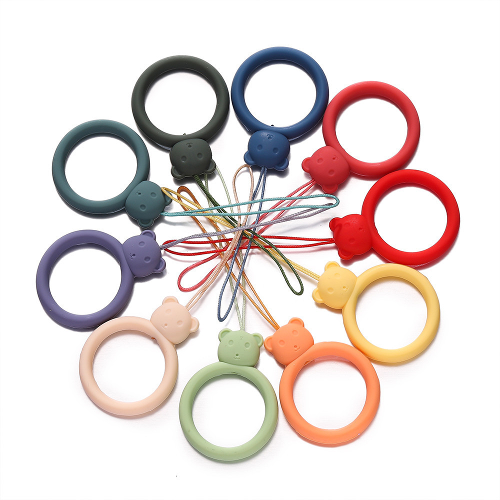 St. kunkka 2 ชิ้น ซิลิโคนโทรศัพท์มือถือเชือกเส้นเล็กสีทึบการ์ตูน Anti-Lost สายคล้องโทรศัพท์มือถือสายรัดข้อมือพวงกุญแจ U Disk Key สายกล้อง