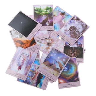 กล่องเหล็กดาวไพ่ทาโรต์การ์ด starseed Oracle cards ขอบสีบรอนซ์ระดับไฮเอนด์