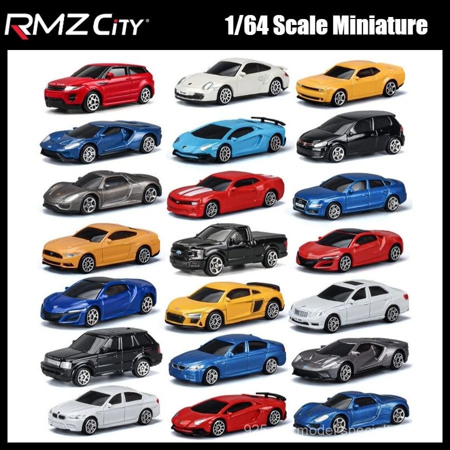 RMZ City ของแท้ที่ได้รับอนุญาต1/64โลหะผสมรถของเล่นรุ่น3นิ้วรถมินิ BMW Audi Nissan oynv