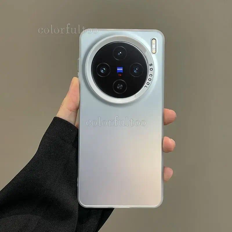 ปลอกสําหรับ Vivo X300 X200 X100 X100S Pro X100SPro X200Pro VivoX200 VivoX300 5G โลหะ Frosted Hard PC ซิลิโคนแฟชั่นคู่เคสโทรศัพท์กันกระแทกป้องกันปลอกปกหลัง - รูปที่ 2