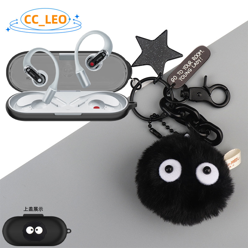 For Nothing Ear Open Case Cartoon Briquette Luffy Strawberry Bear Keychain Pendant Nothing Ear Open 