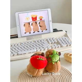 🔥พร้อมส่ง🔥พวงกุญแจ Capybara พวงกุญแจตุ๊กตาคาปิบารา ตุ๊กตาผ้ากํามะหยี่ขนนิ่ม ให้เป็นของขวัญ