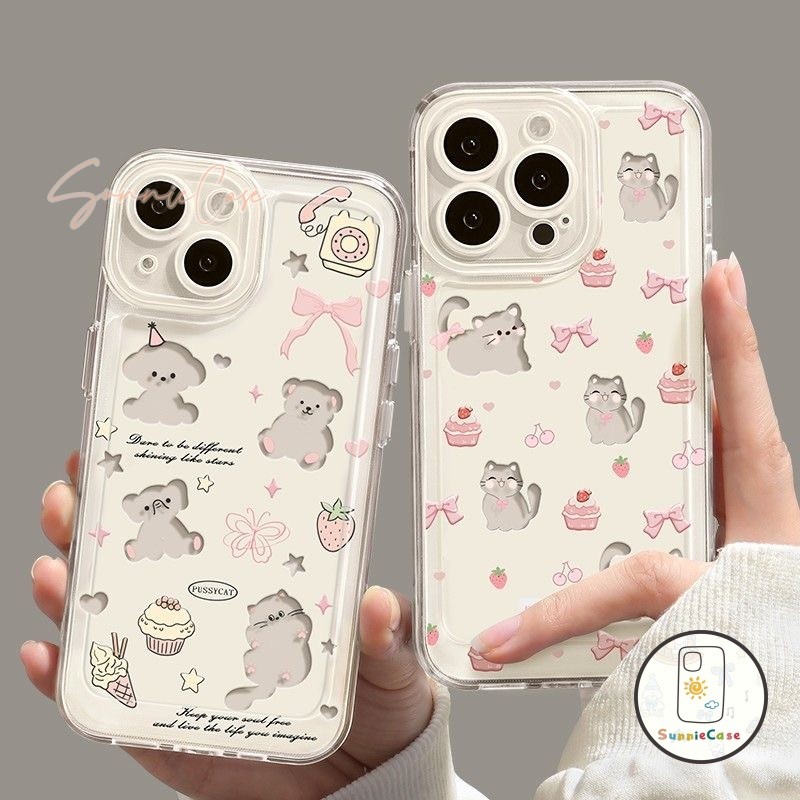 เคส Vivo Y50 Y11 Y17 Y12 Y15s Y21 Y31 Y35 Y91C Y30i Y30 Y51 Y91 Y21s Y20i Y15 น่ารัก หมี เปลือกนิ่ม เรียบง่าย เคส
