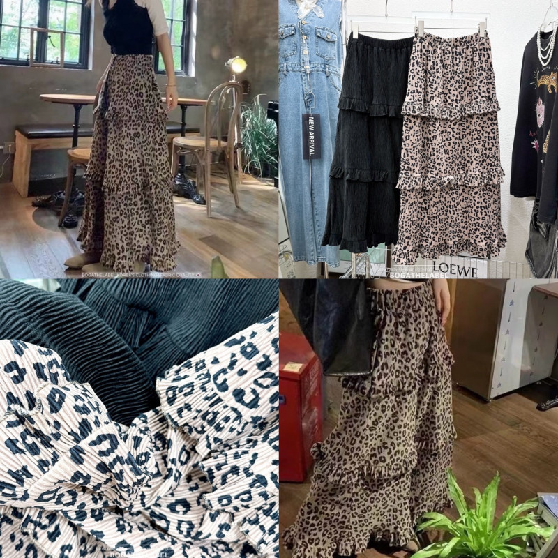 กระโปรงยาวผ้ากำมะหยี่ลอนลูกฟูก 3 layer skirt