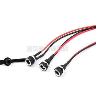 DC-022B พร้อมสายไฟ 5.5 * 2.1 มม. ปลั๊กไฟ DC พร้อมสายไฟ 5.5X2.5 มม. ปลั๊กตัวเมีย