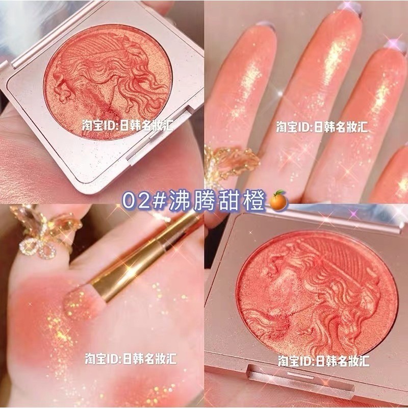บลัชออนเนื้อฉ่ำวาว เม็ดสีแน่น สีชัด ติดทน กันน้ำ Smart Girl Reading Blush พร้อมส่งจากไทย - รูปที่ 4
