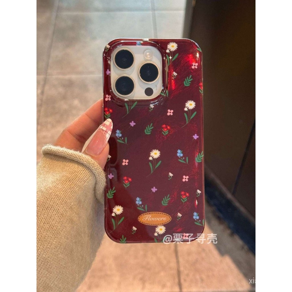 เคสโทรศัพท์มือถือสำหรับ iPhone 11 12 13 14 15 16 Pro Max PLUS พรีเมี่ยมสร้างสรรค์เต็มหน้าจอลายดอกไม้หุ้มทั้งเครื่องเคสนิ่มกันกระแทกเคสป้องกัน b9q6