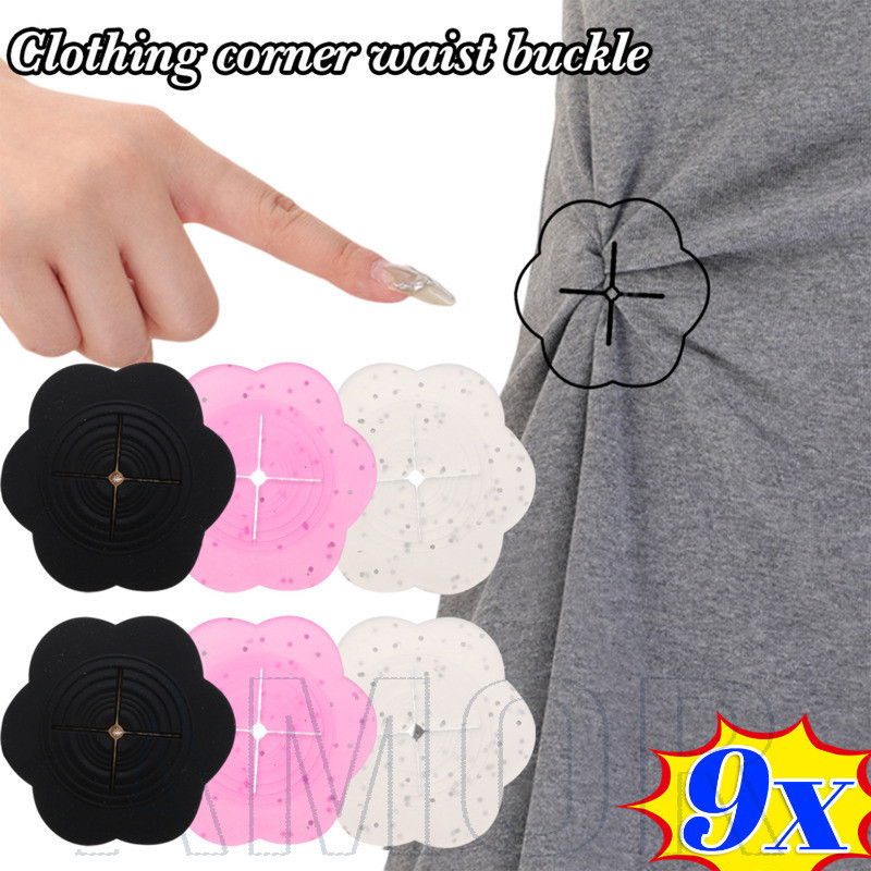 ชุดชั้นในสำหรับเดรสและเสื้อยืด พร้อมเข็มกลัดซิลิโคนเอว cincher ปรับ body shaper 5x5 ซม. - ตัวเลือก 3/6/9 ชิ้น