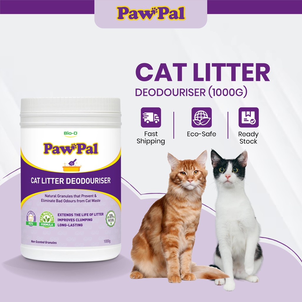 ทรายแมว Bio-D PawPal Deodouriser เม็ดไม่หอม (1000g)