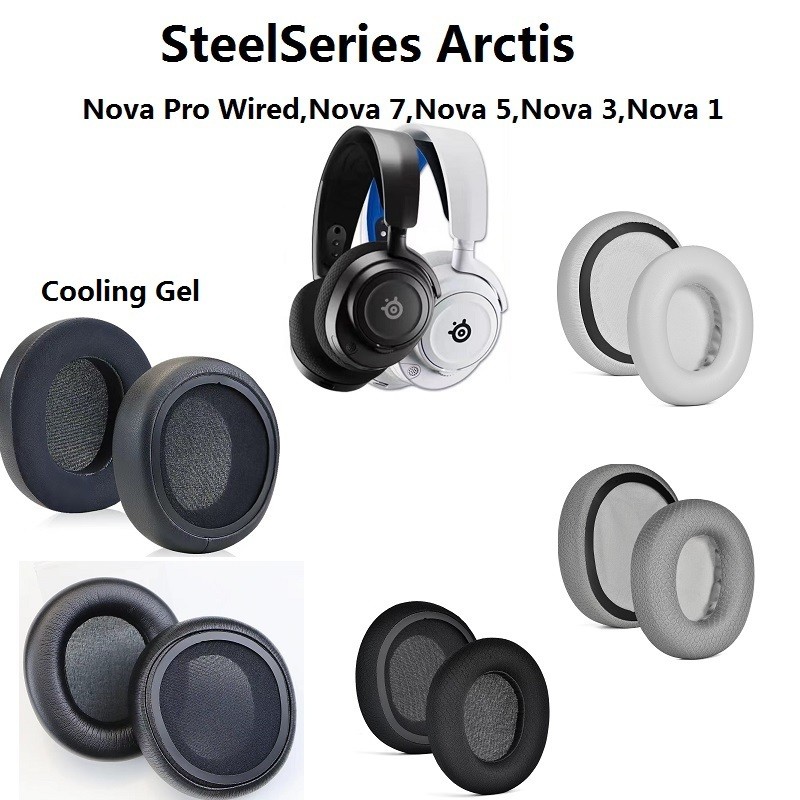 แผ่นรองหูฟังต้นฉบับสําหรับ SteelSeries Arctis Nova Pro แบบมีสาย,Nova 7,Nova 3 หูฟังเปลี่ยนหู Earmuffs แผ่นรองหูฟัง