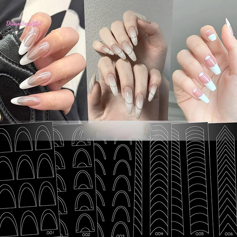 <DBFl-t> สติ๊กเกอร์ติดเล็บฝรั่งเศส Hollow Out ตกแต่ง Stereoscopic Self-Adhesive อุปกรณ์ทําเล็บ DIY Accessorie Nail Art ผู้ที่ชื่นชอบใหม่