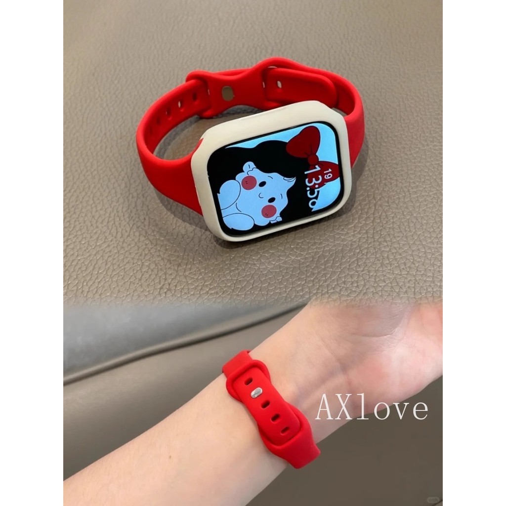 สายซิลิโคนสําหรับ Apple Watch 41 มม. 40 44 45 มม.Ultra2 49 มม.สร้อยข้อมือสําหรับ iWatch Series Ultra2 10 9 8 SE 7 6 5 S11 Band