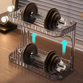 ชั้นวางของพลาสติกวางเครื่องสำอางค์ในห้องน้ํา ชั้นเก็บสกินแคร์และของใช้จําเป็น Hiday