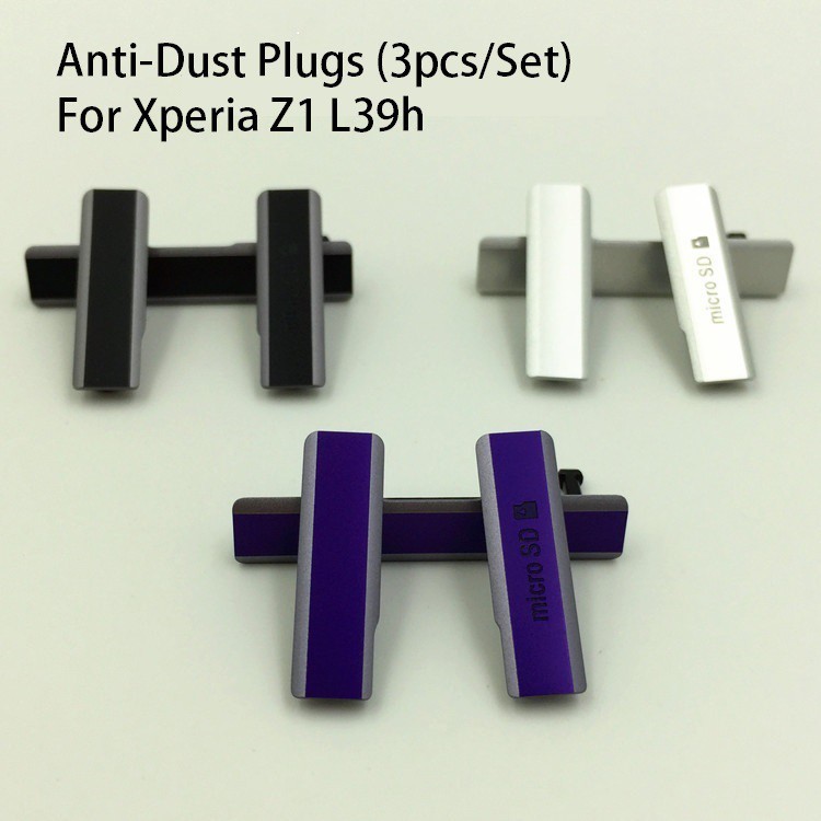 Sony Xperia Z1 L39H L39 C6902 C6903 USB Sim Cover Cap ชาร์จพอร์ตประตูฝาครอบ @ 3cover/ชุด