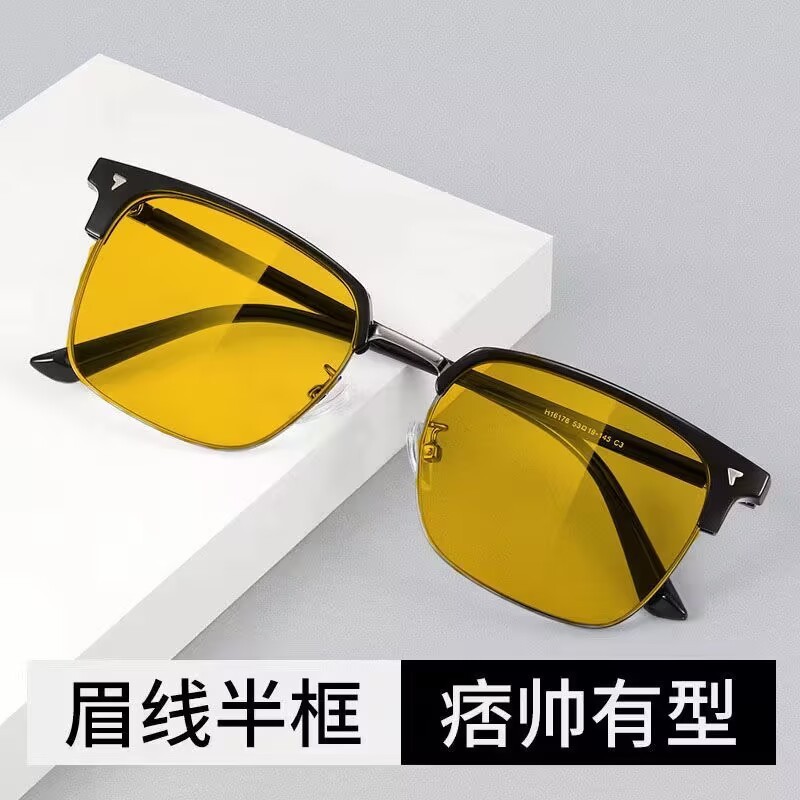 แว่นตาป้องกันแสงสะท้อน สำหรับสายตาสั้น ใช้งานได้ทั้งกลางวันและกลางคืน ออกแบบมาเพื่อความปลอดภัยขณะขับรถในเวลากลางคืน - รูปที่ 2