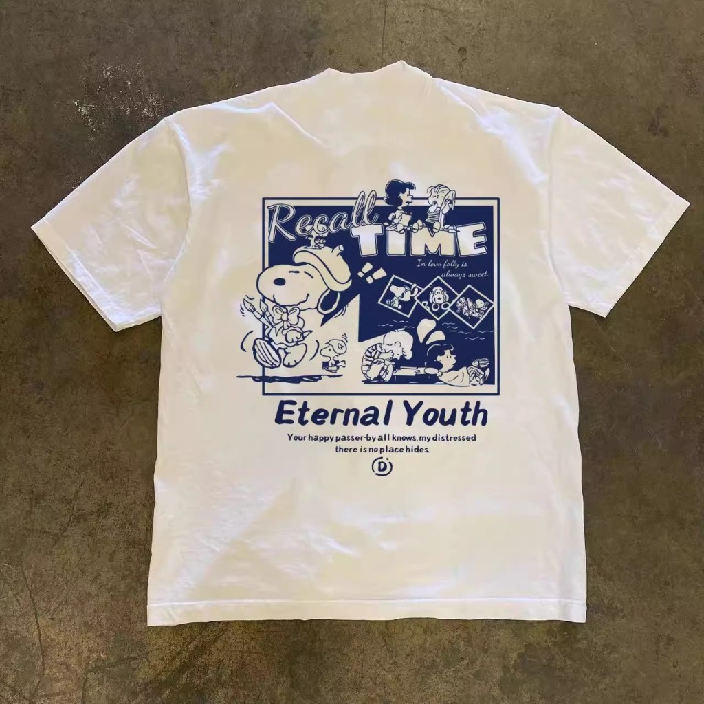 เสื้อยืด chy official Blue Snoppy | เสื้อยืดผู้หญิงสีดํา | เสื้อยืดผู้ชายและผู้หญิง