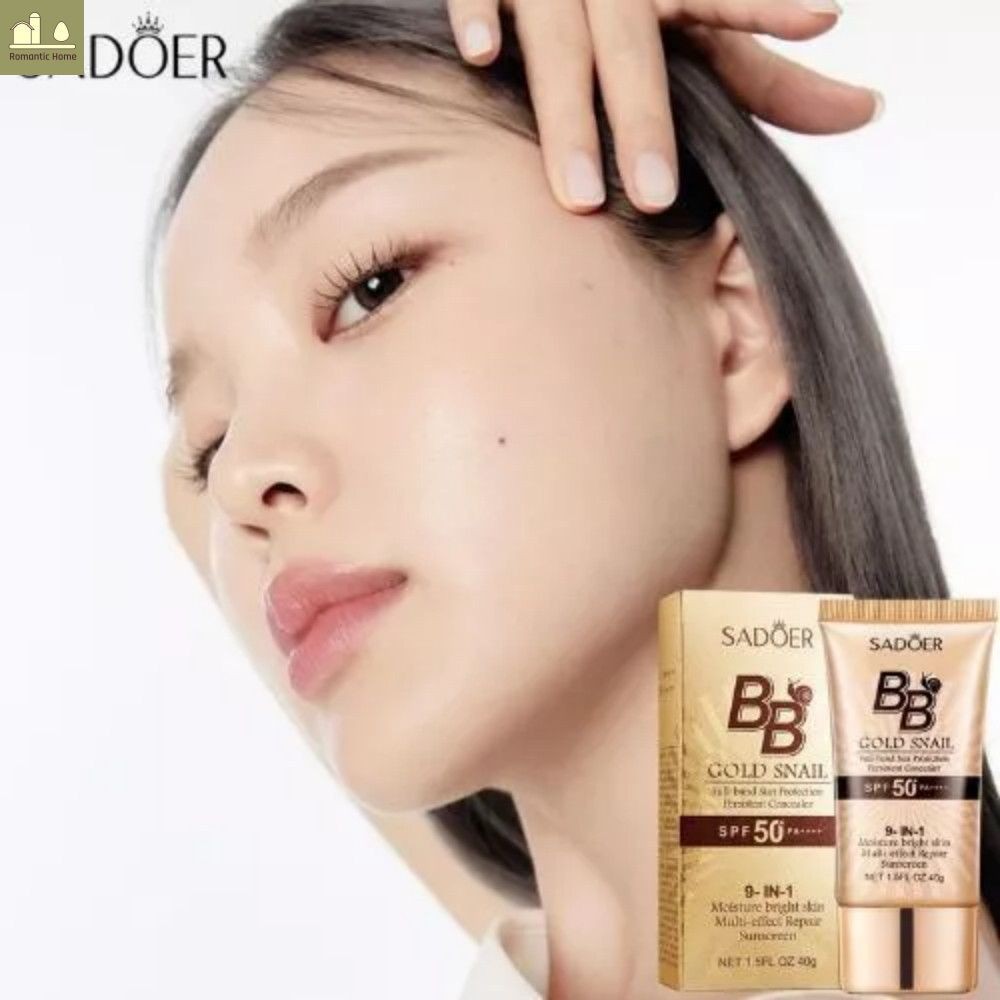 【COD】Sadoer Gold Snail Sunscreen BB Cream Foundation คอนซีลเลอร์ Moisturizing Isolation Cream SPF50+