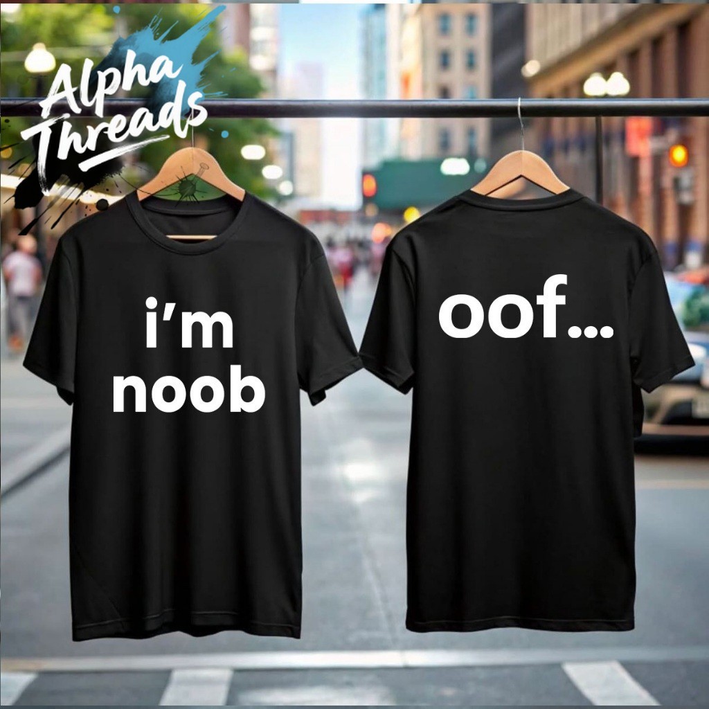 (จัดส่งตลอด 24 ชั่วโมง) เสื้อยืด I'm noobใส่แล้วไม่มี noob