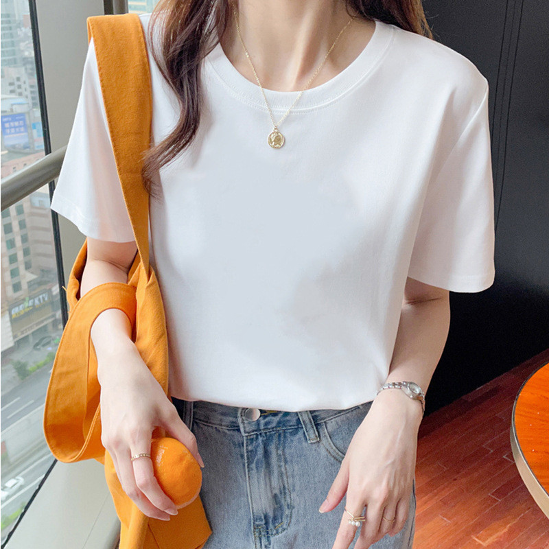 เสื้อยืดแขนสั้นสุภาพสตรี ไซส์ใหญ่ สำหรับฤดูร้อน, เสื้อผ้าสีดำ