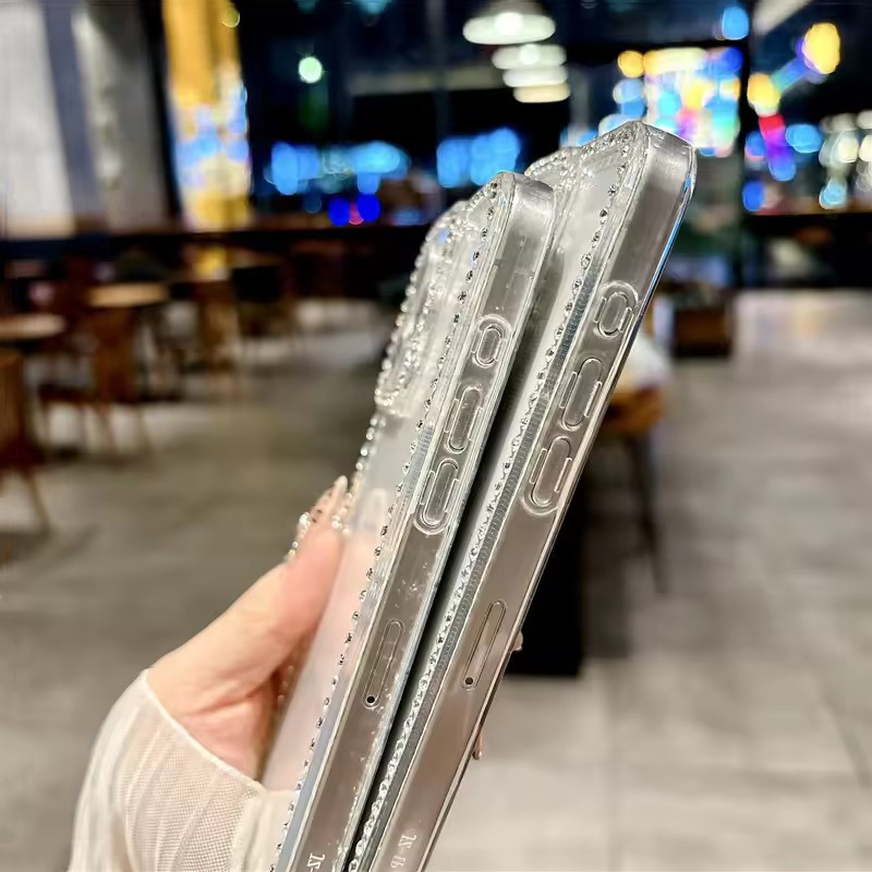 กรอบเพชร Glitter หรูกรอบโทรศัพท์โปร่งใสสำหรับ OPPO Reno 14 13 13F 12 12F 11F 8 8Z 7 7Z 5 5K 5F Pro Lite 4G 5G 2025 - รูปที่ 4
