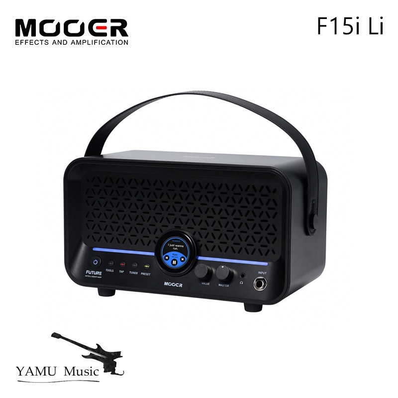 MOOER F15i Li บลูทูธอัจฉริยะ Amp 15W สเตอริโอกีตาร์และเบส Amp แบตเตอรี่ในตัวแบบชาร์จไฟได้