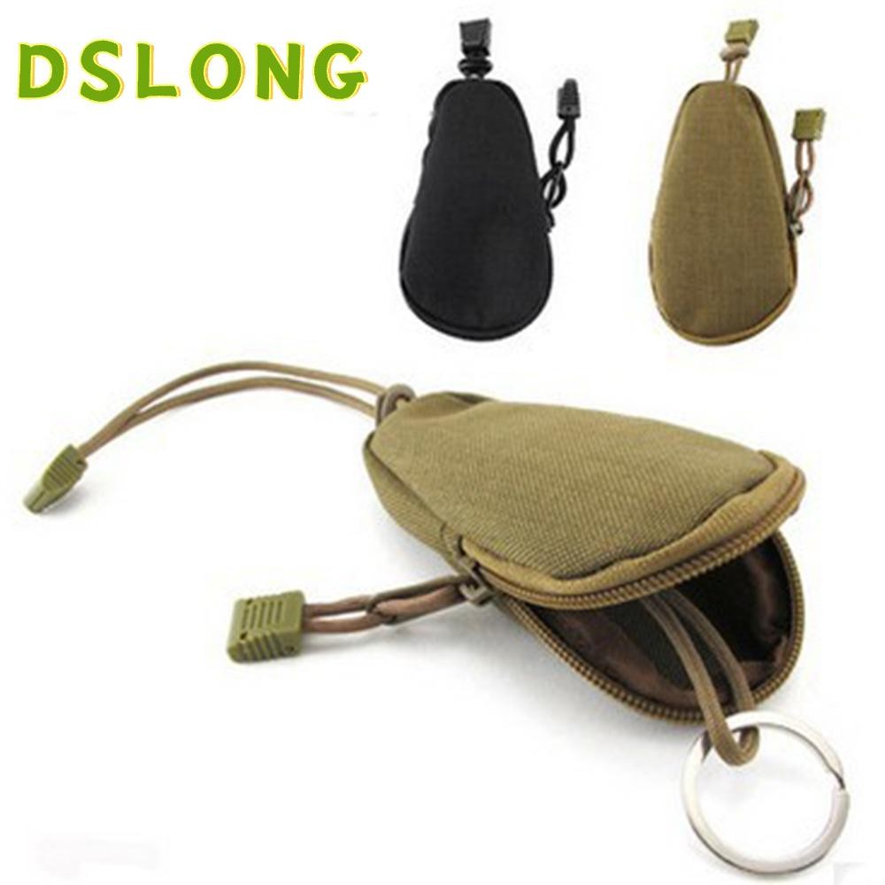DSLONG Key Organizer ที่ใส่กุญแจพกพาได้ ทำจากผ้าทนทาน ใช้งานง่าย มาพร้อมกระเป๋าใส่เหรียญสำหรับผู้ชาย