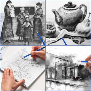 145pcs รูปวาดดินสอชุดศิลปินฝีมือมืออาชีพวาดดินสอชุดกราฟฟิตินักเรียนศิลปะอุปกรณ์