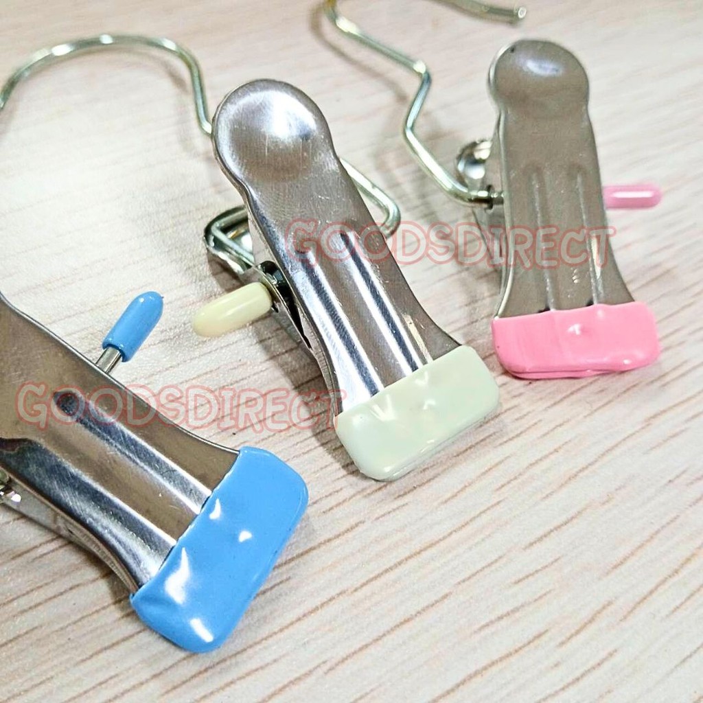 คลิปหนีบผ้า คลิปหนีผ้าแสตนเลส กันลื่น พร้มตะขอ สีสันสดใส แพค 5 ชิ้น ราคา ถูกที่สุด ดีลบีเคเค แกลเลอรีภาพที่ 7