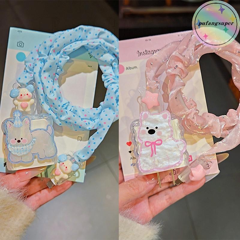 Pufangsuper สัตว์น่ารัก Puppy Charger Data Cable Winder ชุดป้องกันสําหรับ 18W 20W Anti-break Wire Bites TH