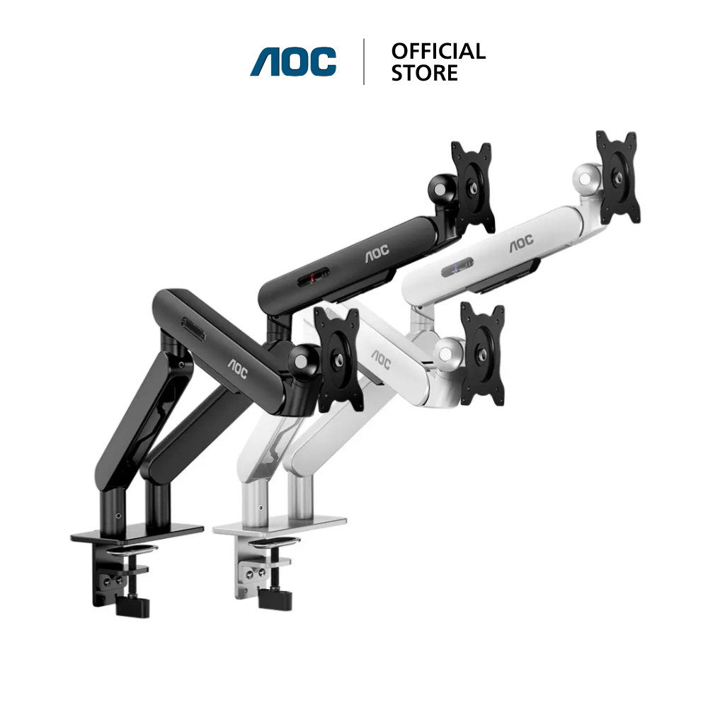 AOC AM420 MONITOR ARM (ขาจับจอมอนิเตอร์) For 17"-34" Monitor (Black/Silver)