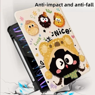 คาปิบารา น่ารัก เคสไอแพด For Gen9/8/7 Air3 A16 gen11/10 Air11 air7/6 M3 Air4/5 Pro11 หมุนได้ 360 พร้อมถาดใส่ปากกา