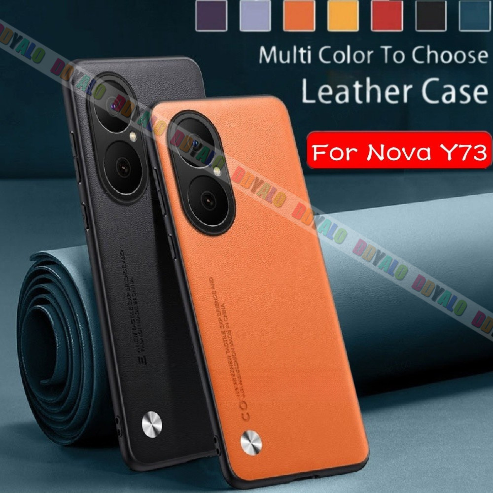 สําหรับ Nova Y73 2025 หนัง PU Texture เคสโทรศัพท์สําหรับ Huawei Nova Y73 Y 73 NovaY73 HuaweiNovaY73 