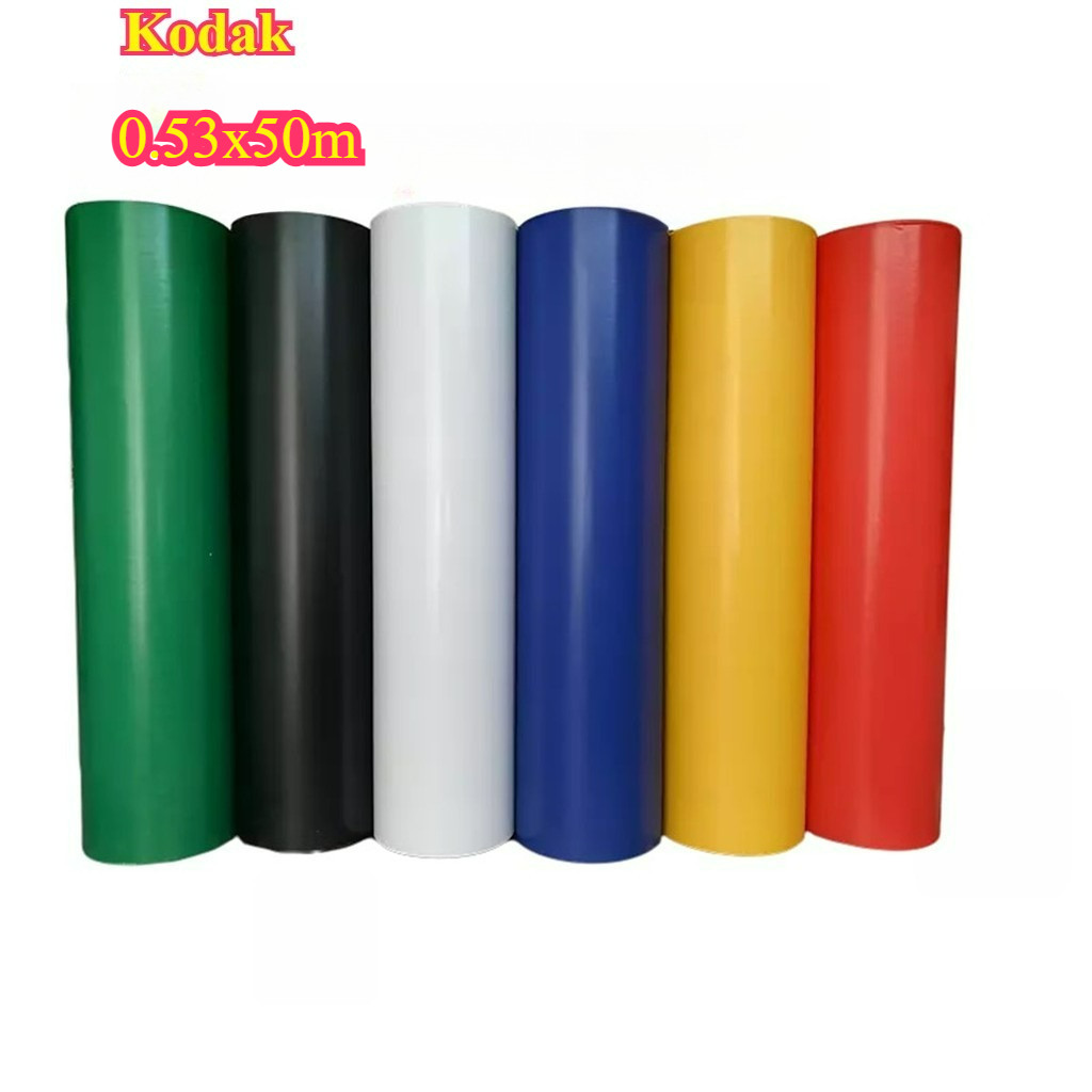 สติ๊กเกอร์สี โกดัก หน้ากว้าง 0.53x50m 968(M black), 967(G black), 941(White)—-Kodak Sticker Color Film