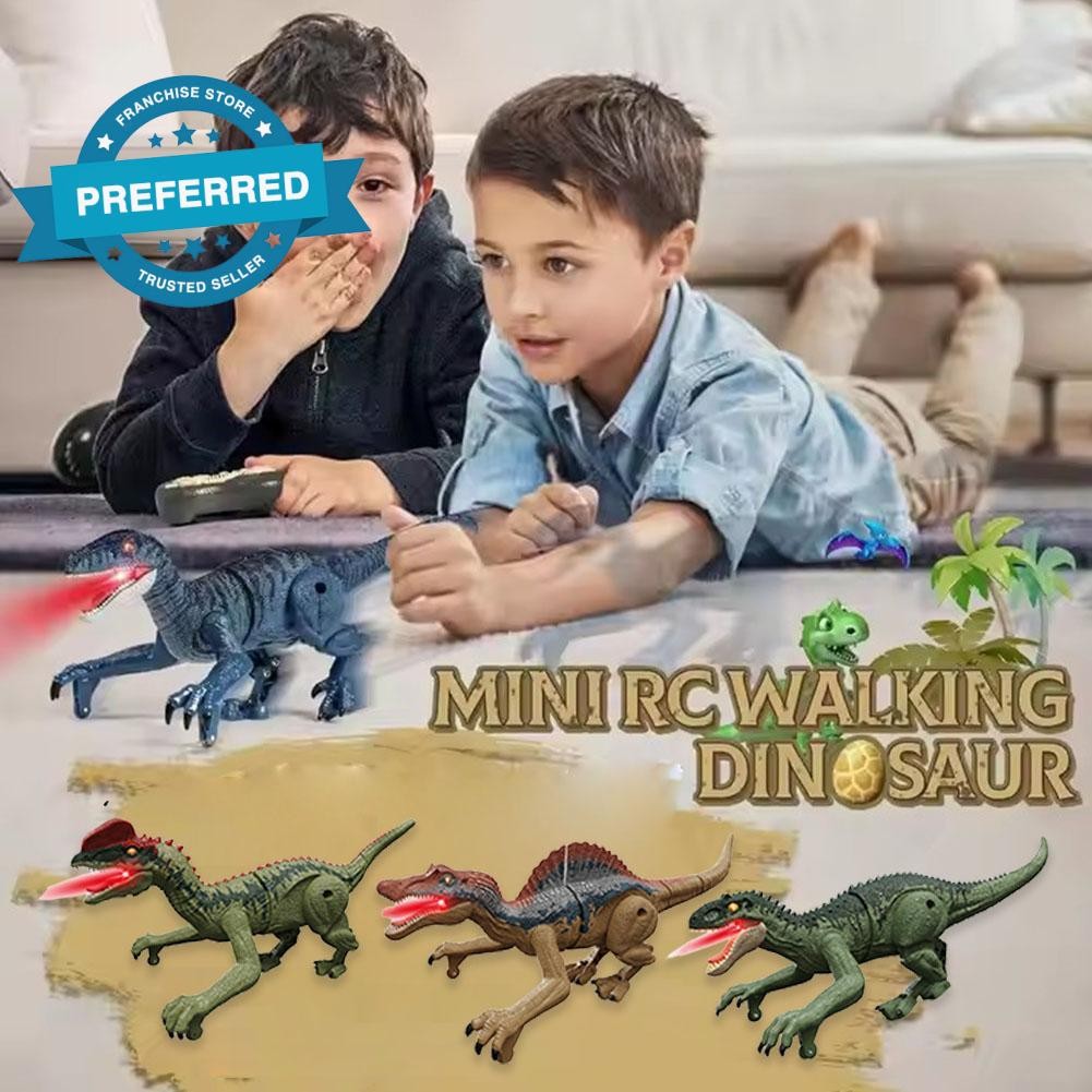 รีโมทคอนโทรลสําหรับเด็ก Velociraptor Tyrannosaurus Remote Five 2.4g Mini ของเล่นไฟฟ้า Rex H3l1