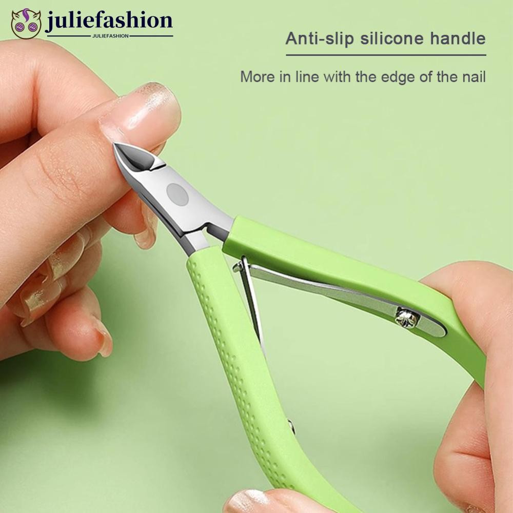 JULIEFASHION เล็บ Cuticle Dead Skin กรรไกรสแตนเลสเล็บ Clipper Dead Skin Remover Pedicure เล็บเครื่อง