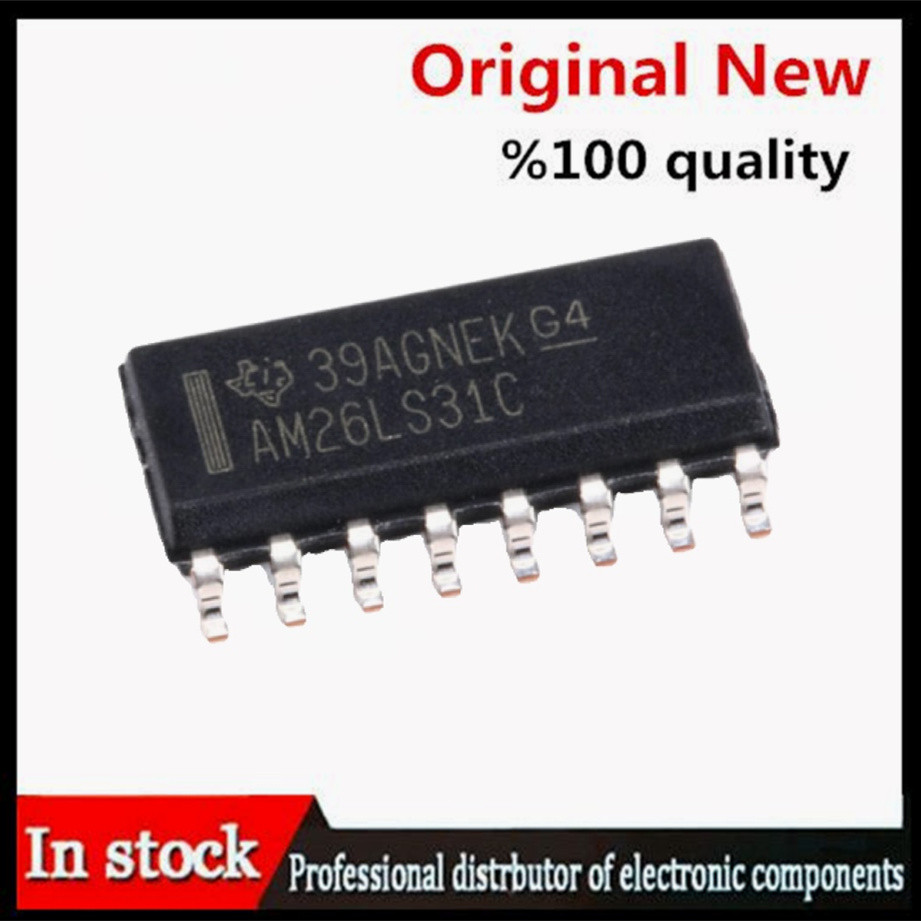 10PCS ใหม่ Original AM26LS31CDR AM26LS31C DS26LS31CM CMX AM26LV31CDR AMLS32ACNSR SOP16 ชิปในสต็อก