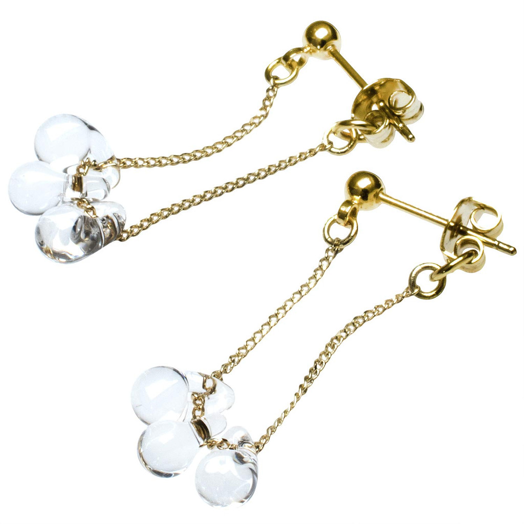 HARIO Lampwork Factory  
HARIO แลมป์เวิร์คแฟคตอรี  
ต่างหู ลิตเติลเทียร์ส HAW-LT-002