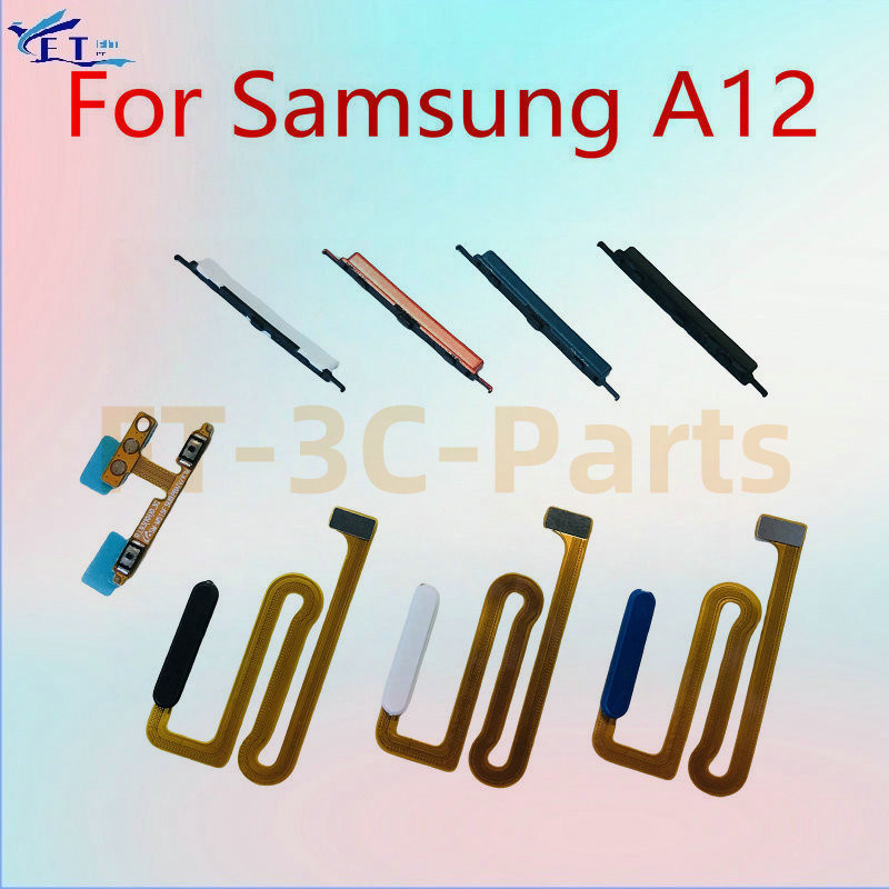 สําหรับ Samsung A12 Power Volume Flex Cable ปุ่มด้านข้างสวิตช์เปิดปุ่ม Flex Cable อะไหล่