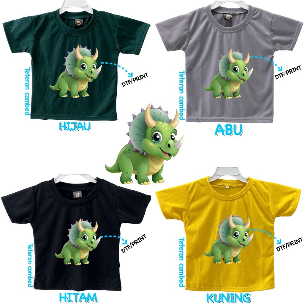YEYA - DTF BIG DINOSAURUS TOP เสื้อยืดสําหรับชิลเดรน