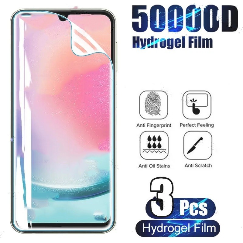 3 ชิ้นฟิล์มไฮโดรเจลสําหรับ Sharp Aquos Zero wish 2 4 8 6 R10 R5G R7S R8S R9 V6 V7 sense7 sense8 sens